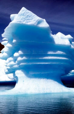 Formas redondeadas de los icebergs