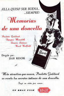 Selección Rosa Films. Material publicitario de la temporada 1947-48. Película Memorias de una doncella.
