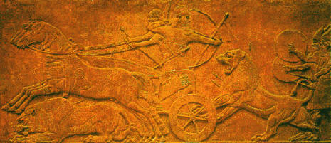 Relieve de cacería de Assurbanipal, del palacio de Ninive Museo británico - Londres