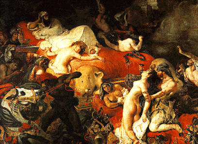 La muerte de Sardanápalo, de Delacroix, Museo del Louvre