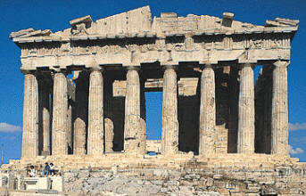 El Partenón, ejemplo de templo griego más característico