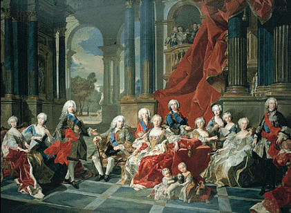 La familia de Felipe V, de V.M. Van Loo (Museo del Prado, Madrid)