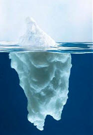 Simulación del volumen oculto de un iceberg