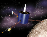 Color image of Lunar Prospector spacecraft.