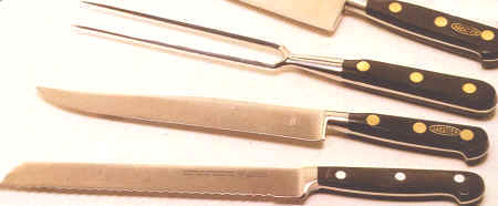 Cuchillos para trinchar, con tenedor a juego