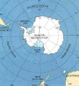 Mapa Antártida para la investigación científica