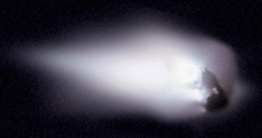 Imagen del cometa Halley, obtenida por la Sonda Giotto en 1986