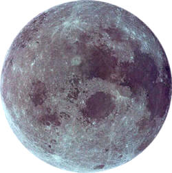 La superficie lunar presenta zonas oscuras y otras más claras, que se ha convenido en llamar mares y continentes