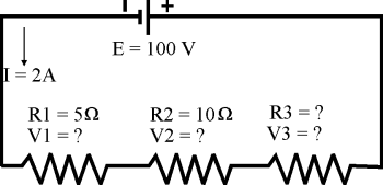 Calculando valores desconocidos en un circuito serie