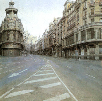 Gran Vía madrileña en 1974, de Antonio López 