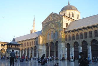 Patio de la mezquita omeya de Damasco