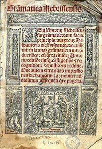 Gramática de Nebrija - Biblioteca del Seminari, Barcelona