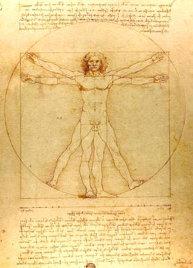 El hombre de Vitruvio, de Leonardo da Vinci