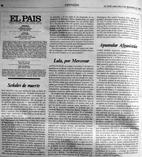 El País, Año XXVII, Nº 9.322, 4/12/2002, p.17 