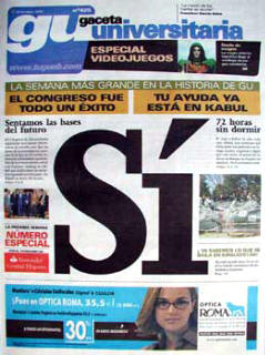 La gaceta Universitaria. 2/12/ 2002 Portada