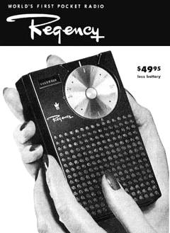 La primera radio a transistores fabricada por Texas Instruments